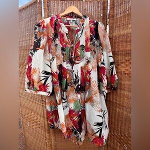 Daniel Rainn Multicolor Floral Tunic Top